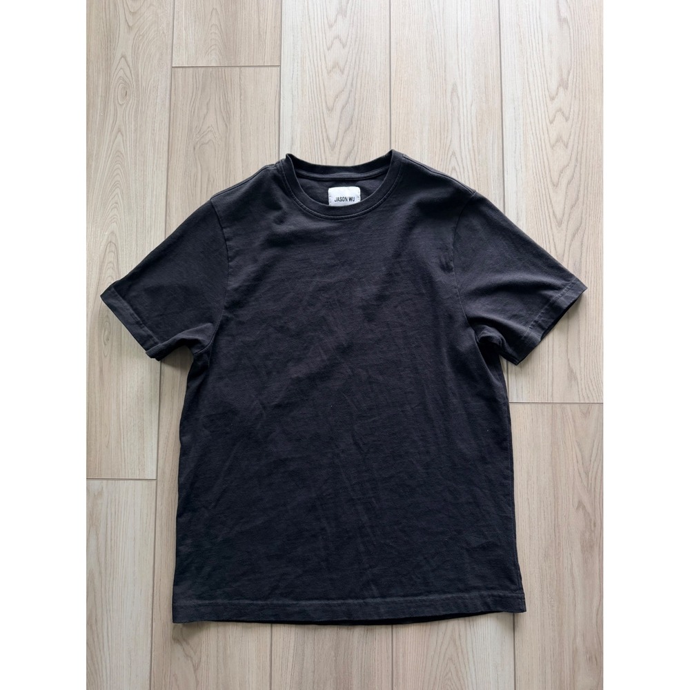 Jason Wu T-Shirt Mens Large Black Short Sleeve Crew Neck Cotton Tee